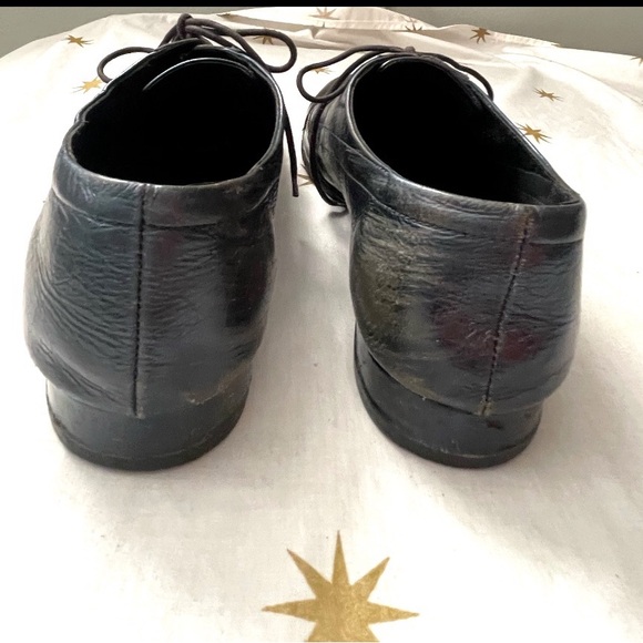 Chanel Leather & Patent Leather Lace-Up Shoes Size 40/  US10 - Picture 3 of 14